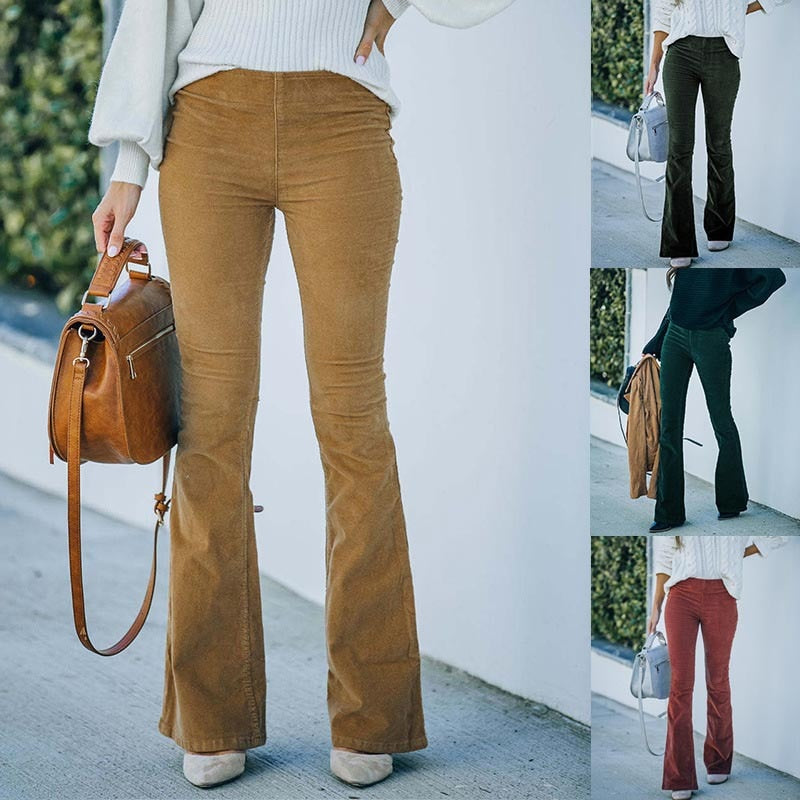 Mune | Elastic Waist Casual Pants Slim Flared Pants