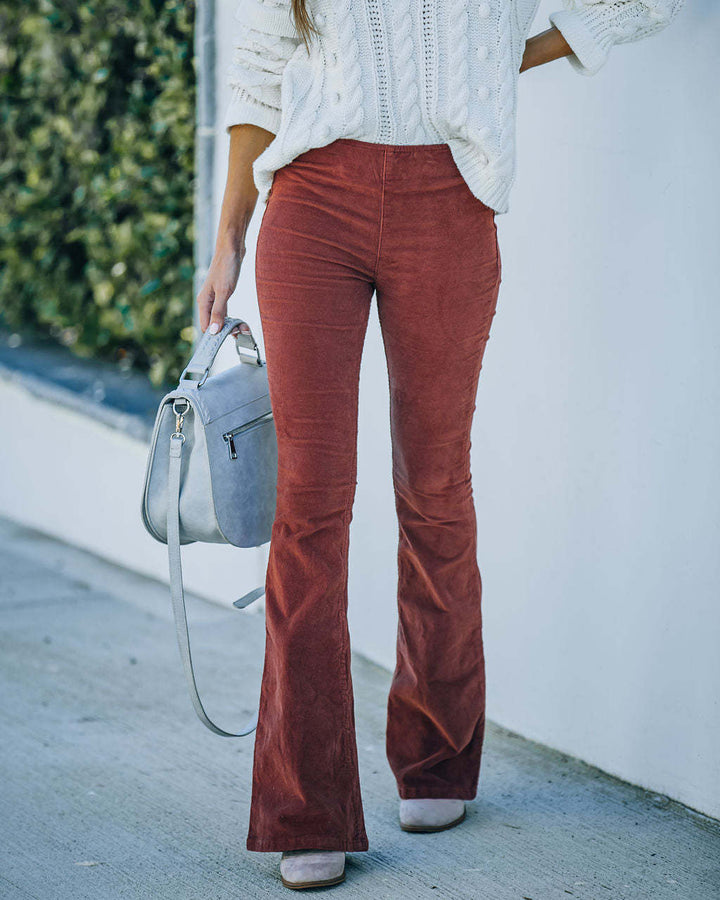 Mune | Elastic Waist Casual Pants Slim Flared Pants
