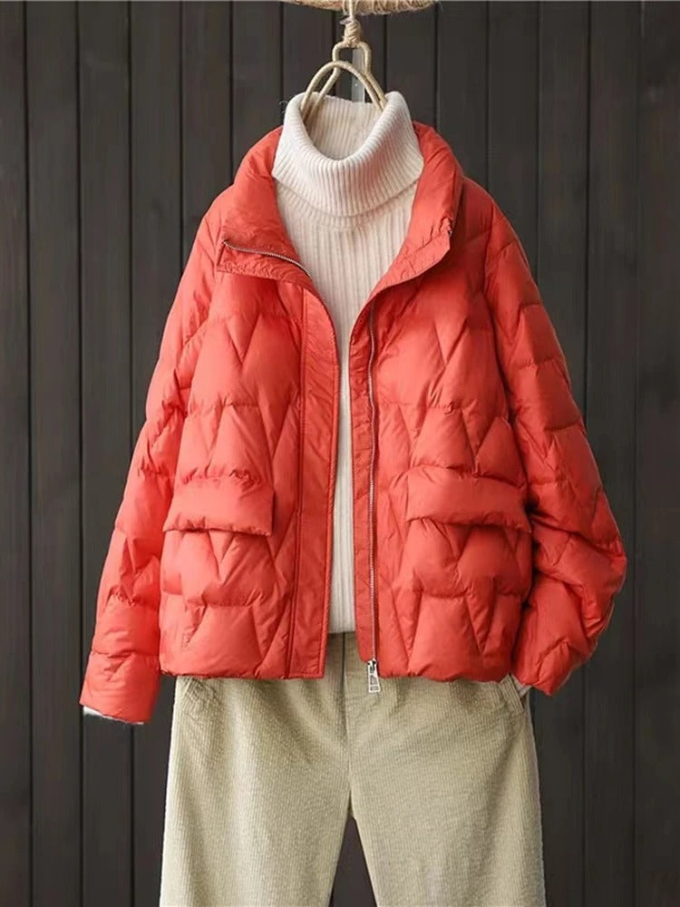 Mune | Ultralight Padded Down Jacket with Stand Collar for Women