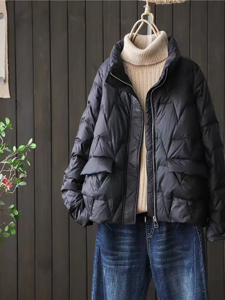 Mune | Ultralight Padded Down Jacket with Stand Collar for Women