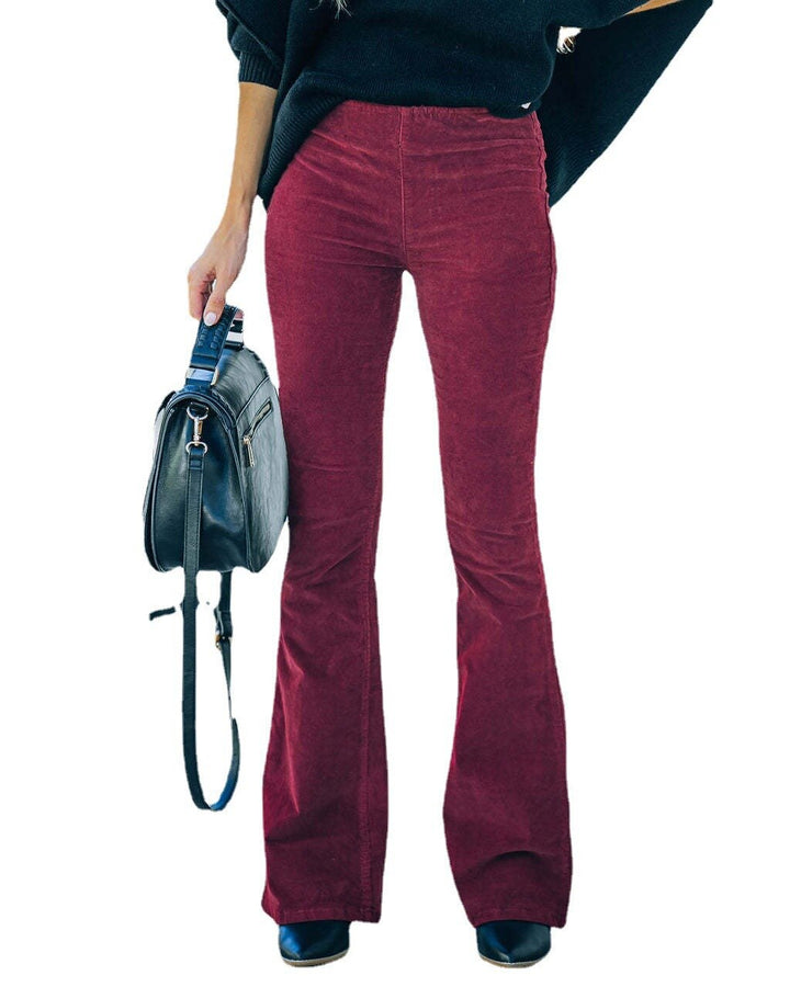Mune | Elastic Waist Casual Pants Slim Flared Pants