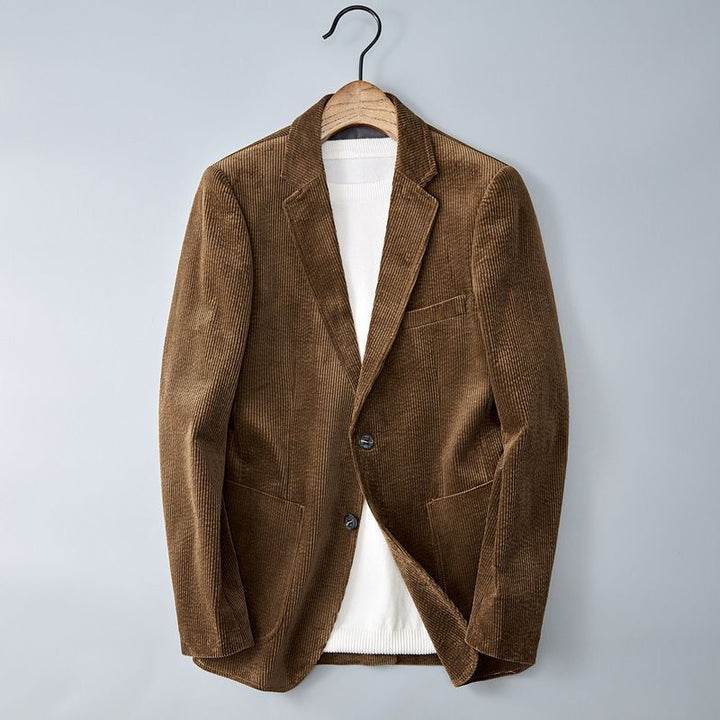 Mune | Men's Cord Pants Jacket – Notched Lapel Smart Casual Blazer
