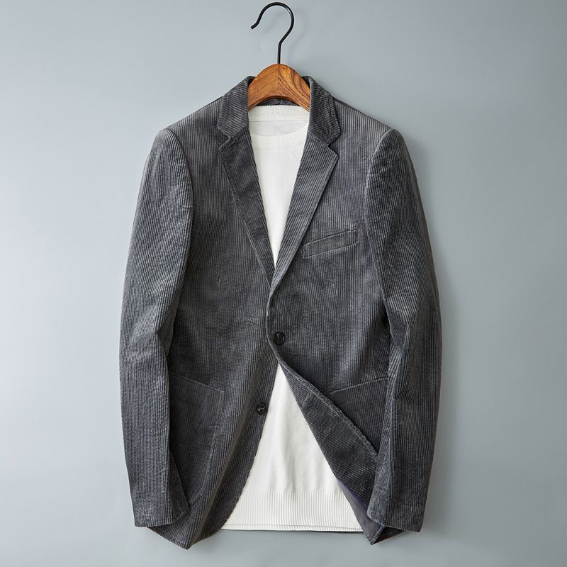 Mune | Men's Cord Pants Jacket – Notched Lapel Smart Casual Blazer