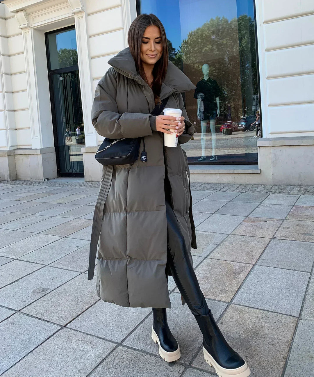 Mune | Long Winter Coat with Belt