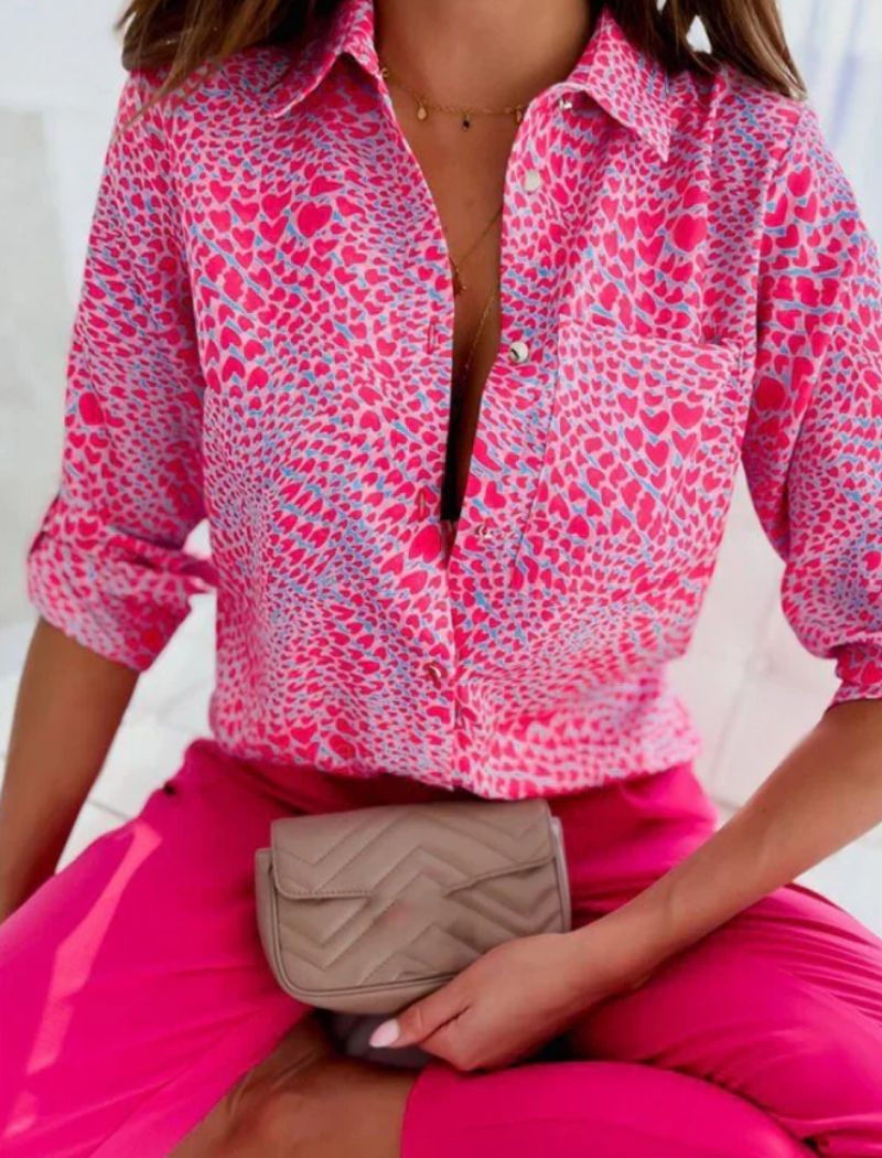 Mune Fashion | Women's Summer Blouse with Lapel Collar