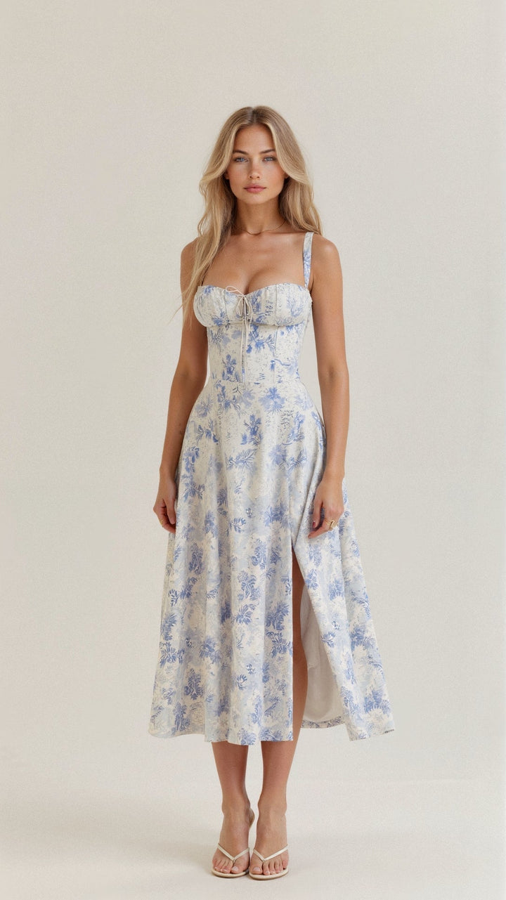 Mune | Corset Midi Dress - Elegant, figure-flattering style