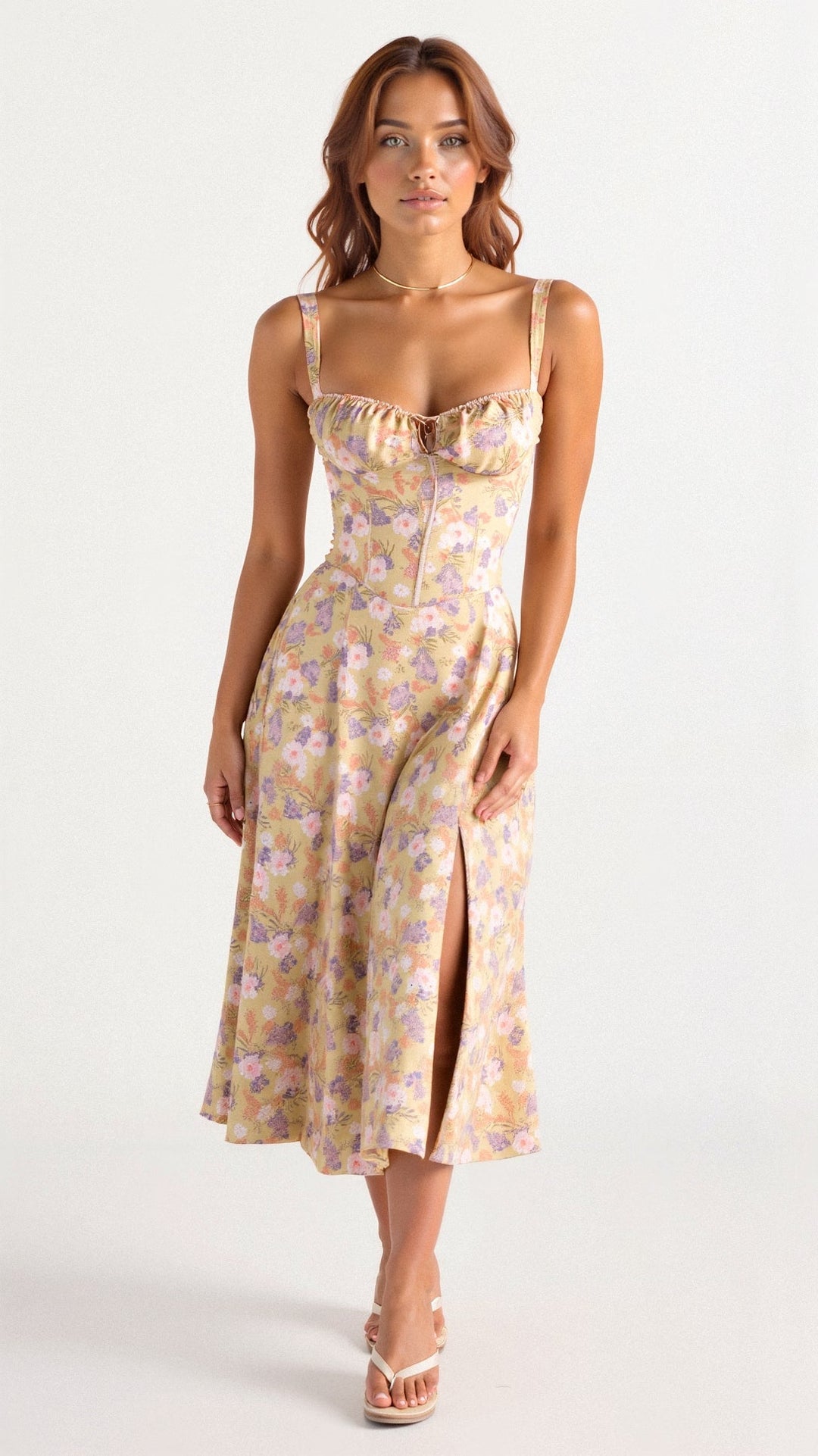 Mune | Corset Midi Dress - Elegant, figure-flattering style