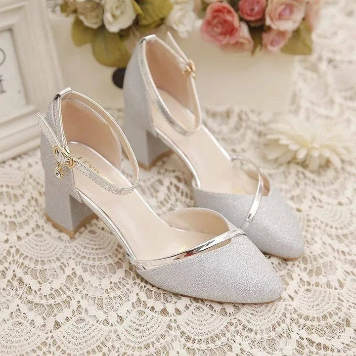 Mune Fashion | Elegant Block Heel Shoes for Women Ankle Strap