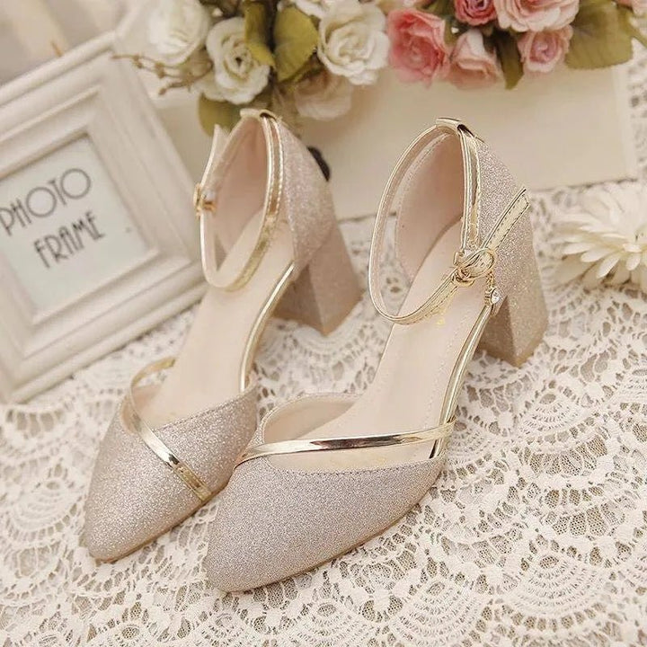 Mune Fashion | Elegant Block Heel Shoes for Women Ankle Strap