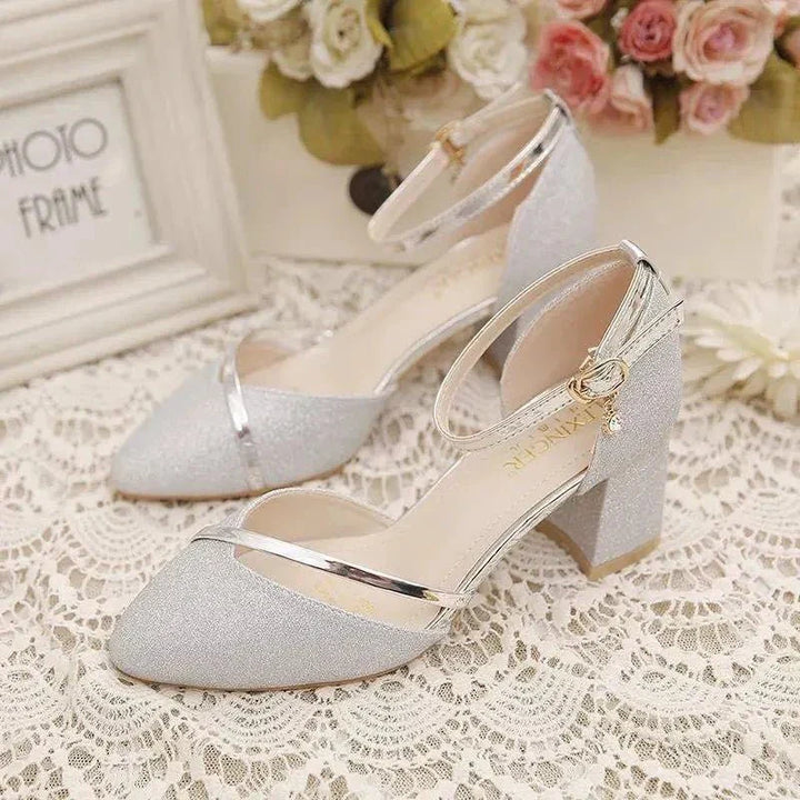 Mune Fashion | Elegant Block Heel Shoes for Women Ankle Strap