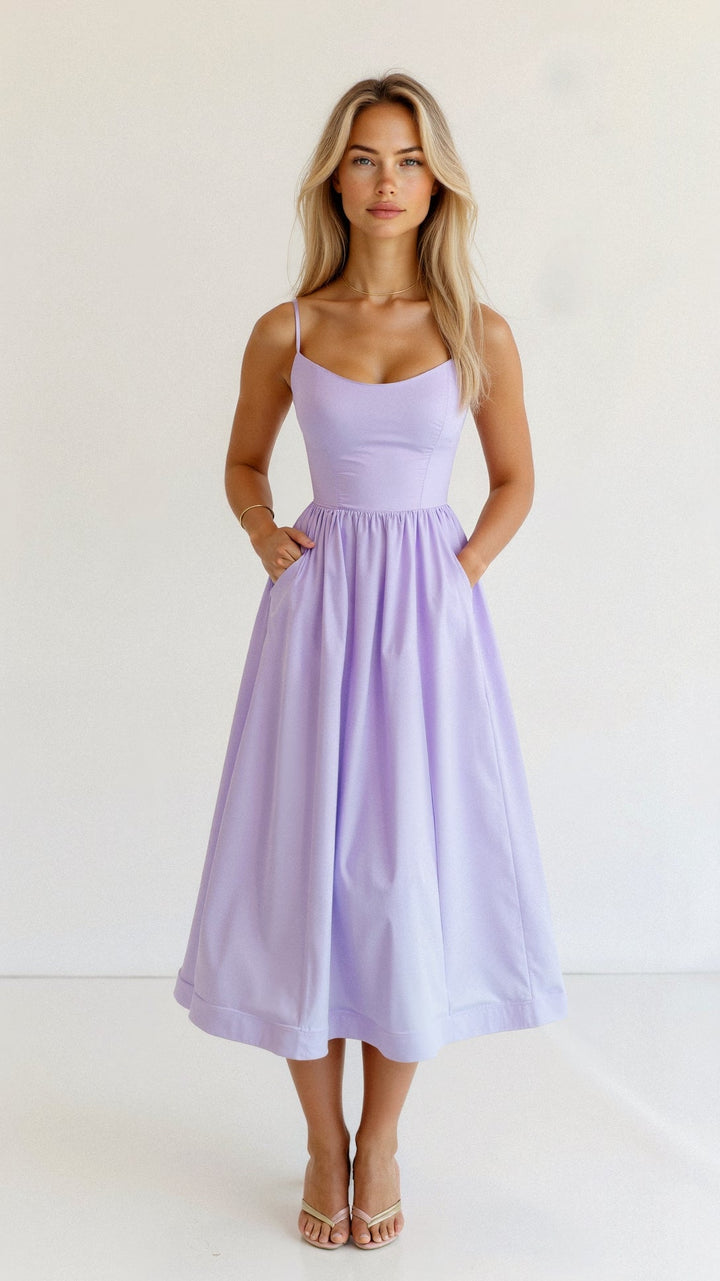 Mune Fashion | Elegant Sleeveless Midi Dress for Women