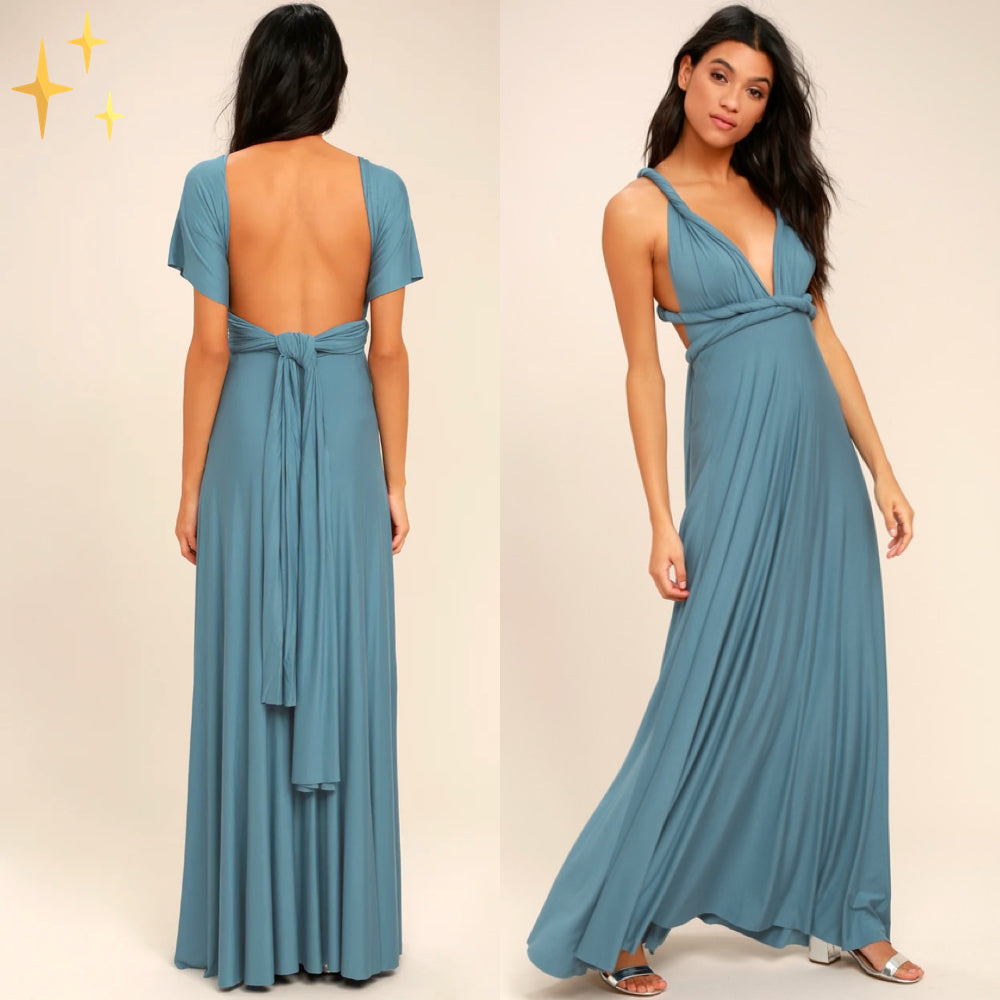 Versatile wrap dress with multiway design
