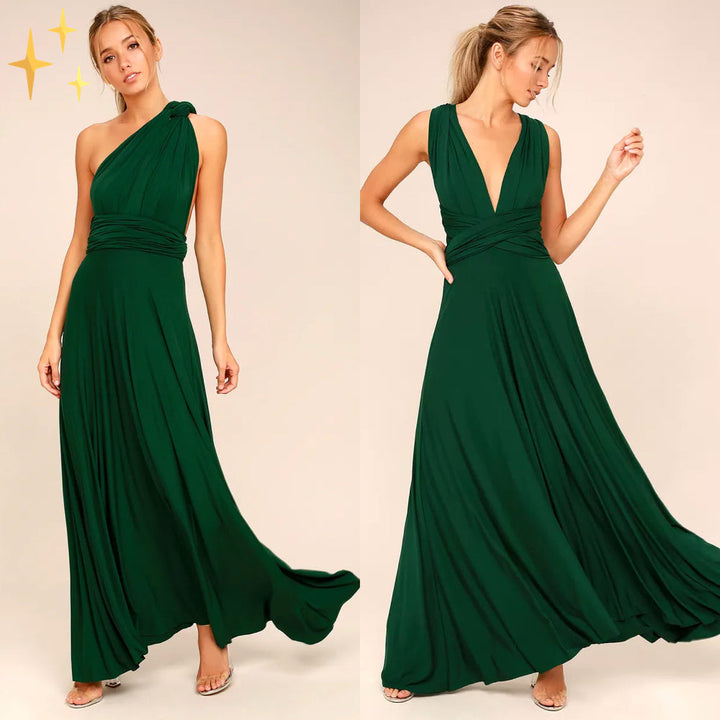 Versatile wrap dress with multiway design