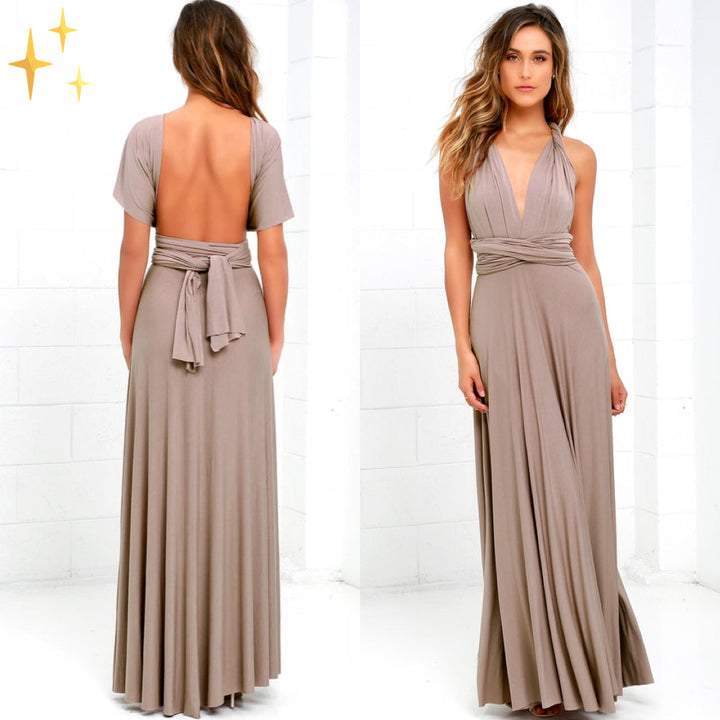 Versatile wrap dress with multiway design