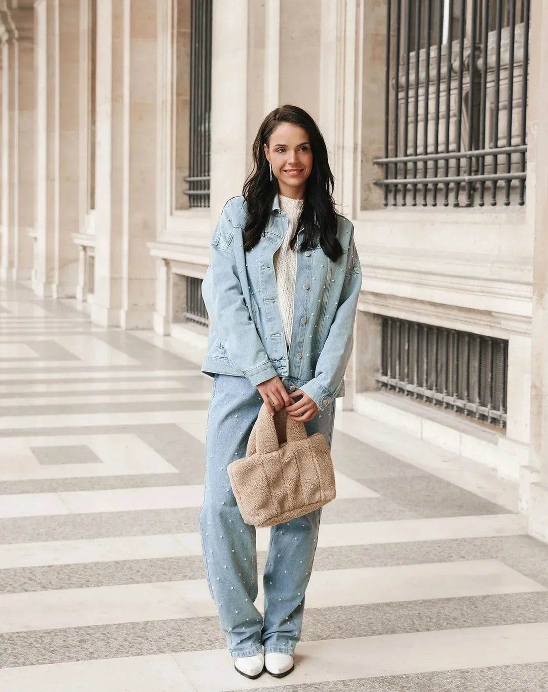 Mune | Denim Sparkle Pants with Glitter