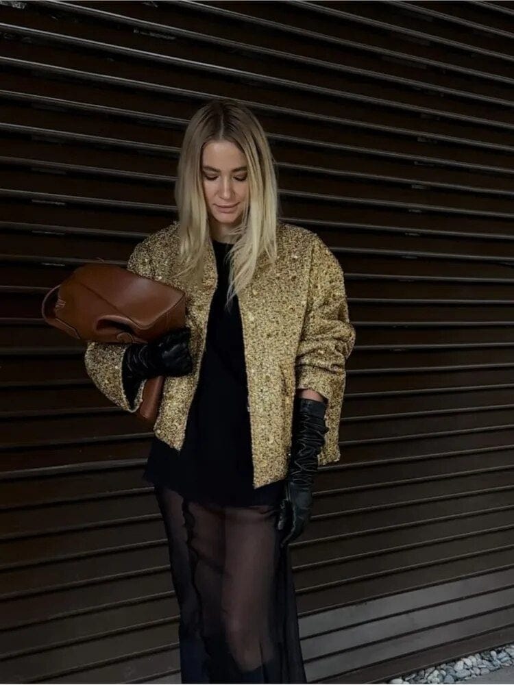 Mune | Glitter Bomber Jacket