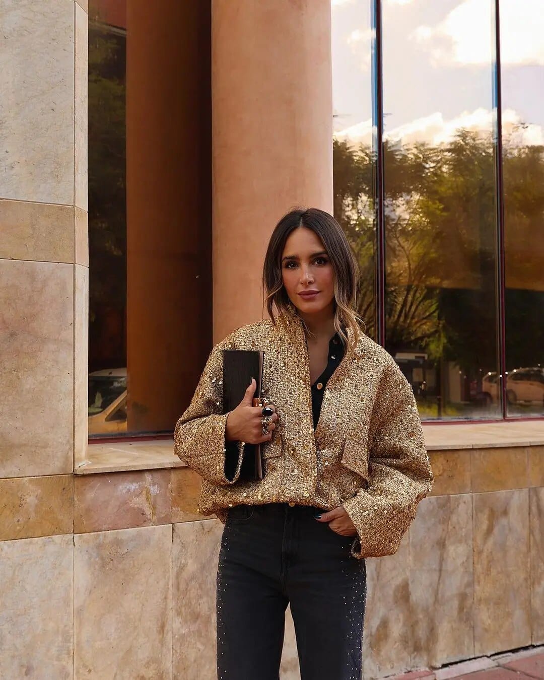 Mune | Glitter Bomber Jacket