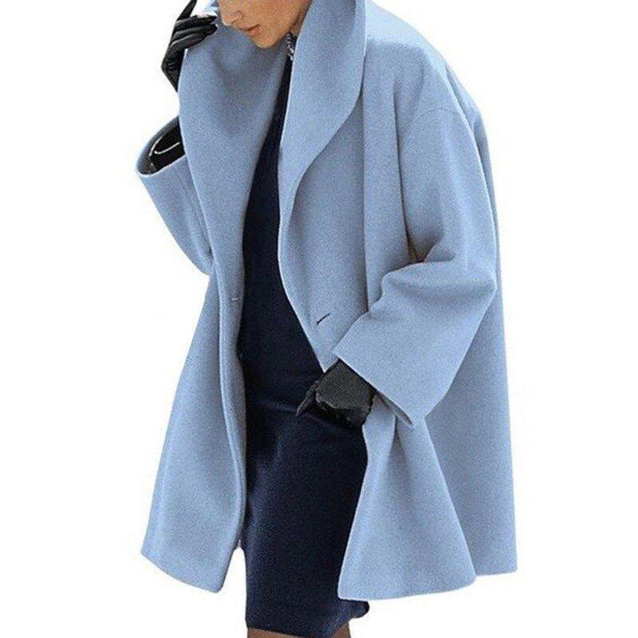 Mune | Coat - Stylish wool coat with wide collar for women