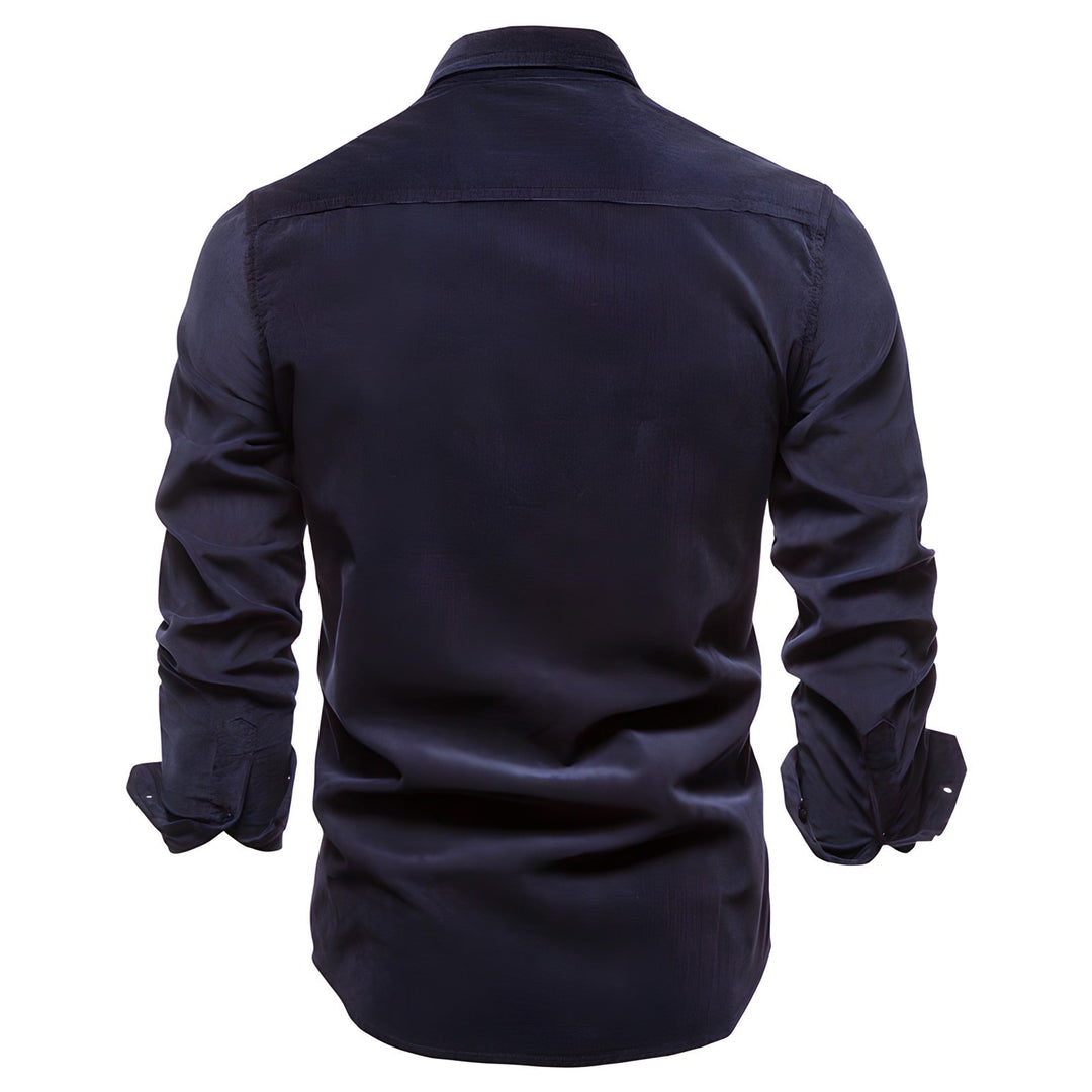 Men’s Casual Military Style Long Sleeve Shirt