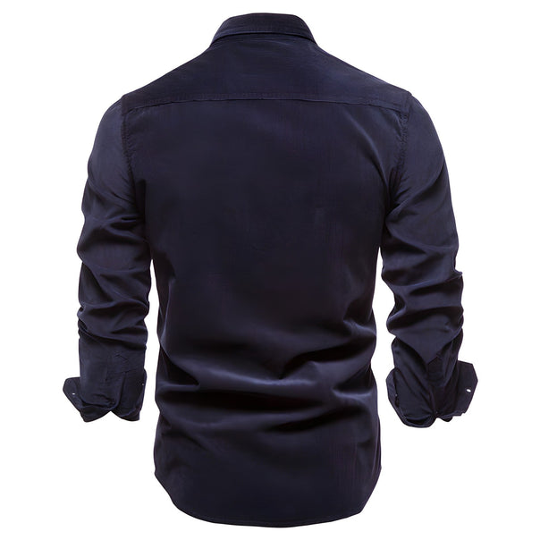 Men’s Casual Military Style Long Sleeve Shirt