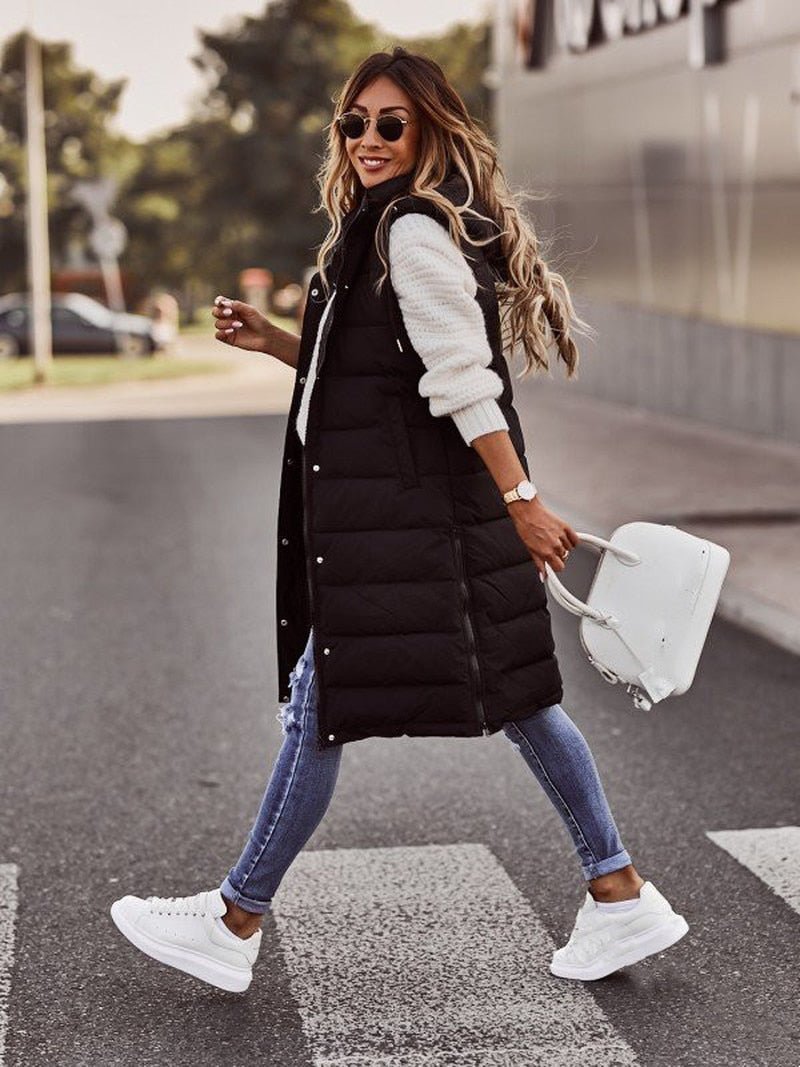 Mune | Knee-length quilted vest for women