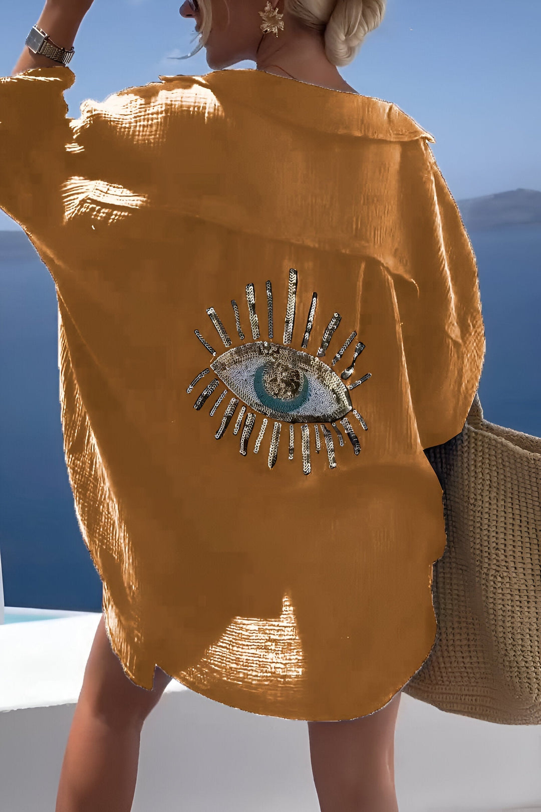 Mune Fashion | Evil Eye Bead Polo Button Down