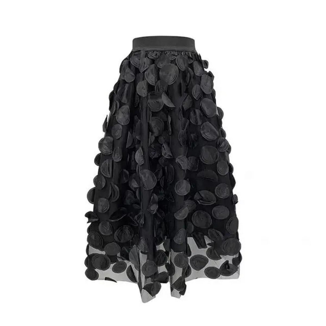 Chic Women's Skirt made of Polka Dot & Tulle Patchwork | Mune Fashion