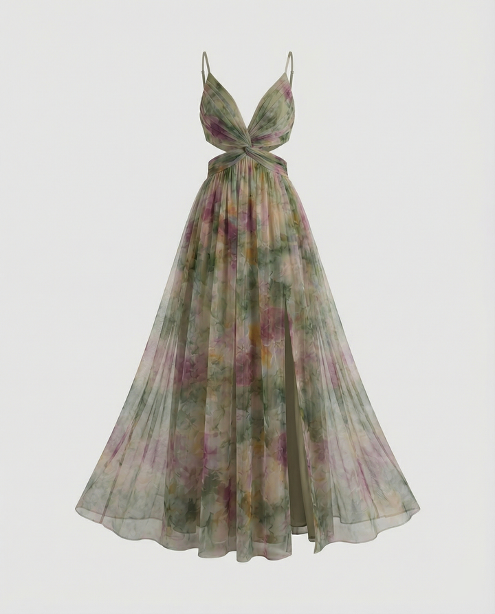 Elegant maxi dress in beautiful floral pattern for festive occasions | Mune Fashion