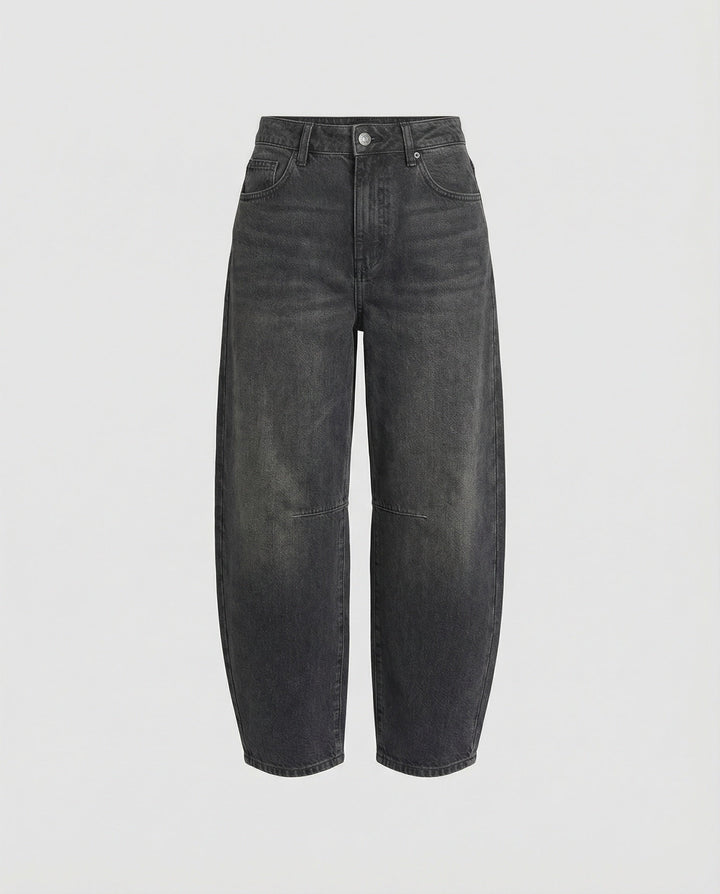 Mune Fashion | Mid Rise Barrel Jeans for Women