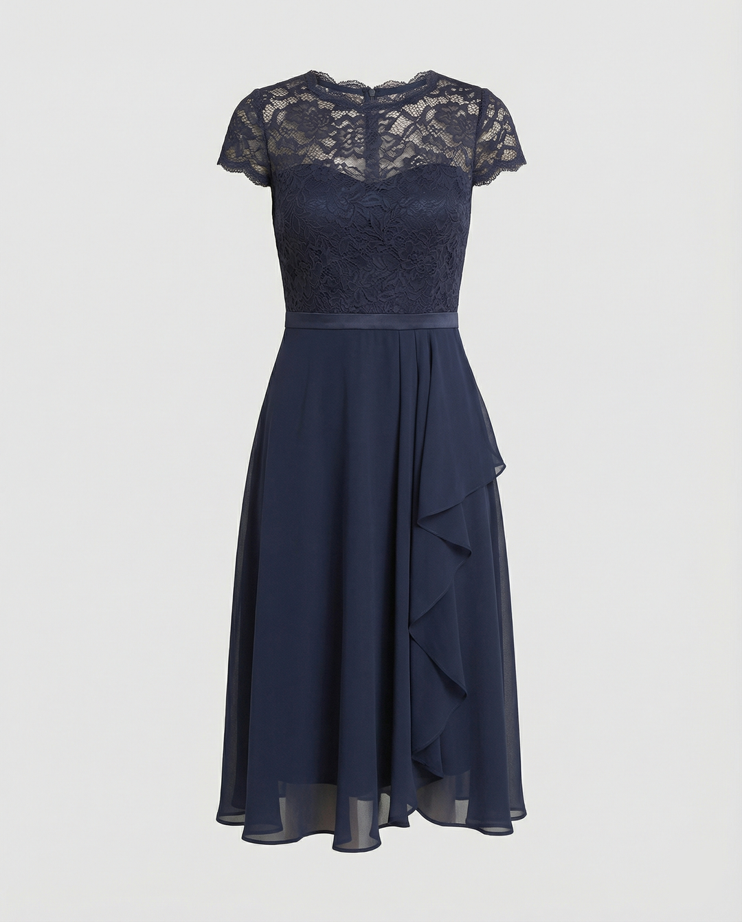 Transparent short-sleeved elegant dress