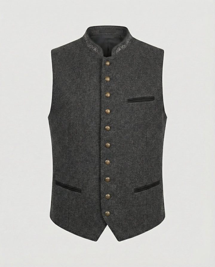 Elegant Gray Traditional Vest