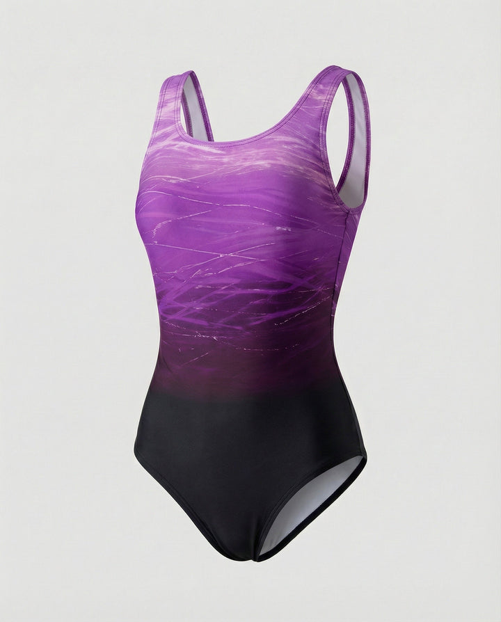 Mune Fashion | Women's One-Piece Sports Swimsuit with Ombre Design & Quick-Drying
