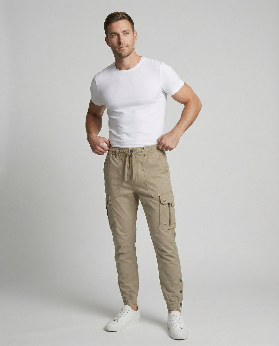 Flexible Cargo Pants Men