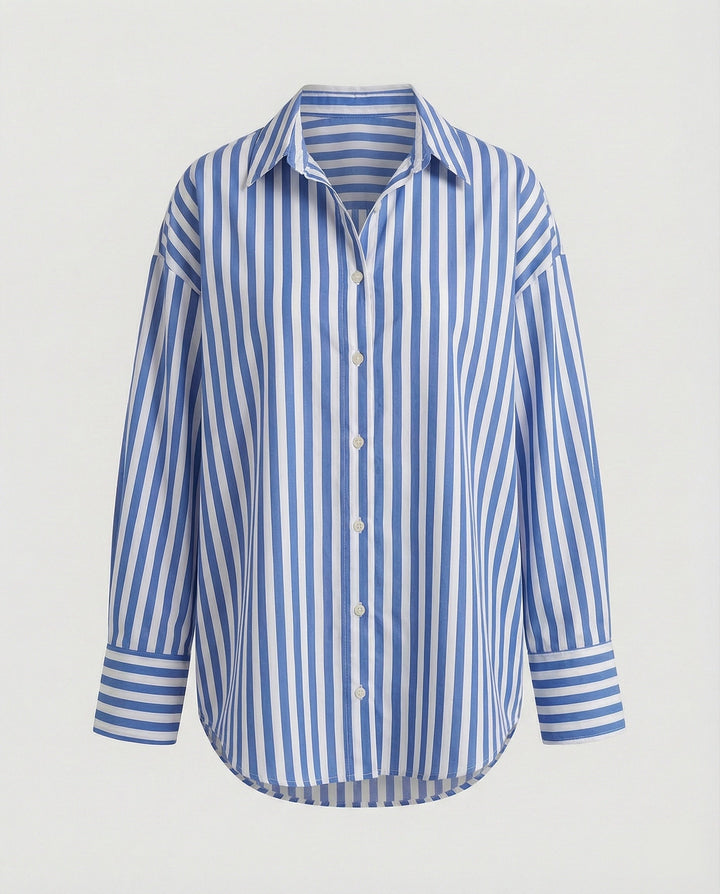 Women's Striped Blouse Loose