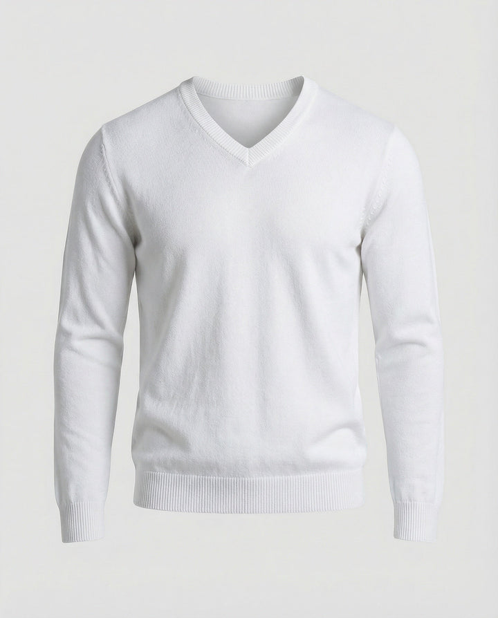 Men's V-neck fine knit sweater Mune Fashion