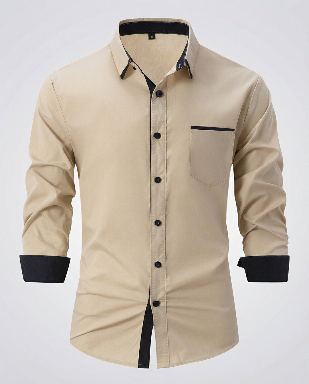 Long sleeve shirt men business with Kent collar