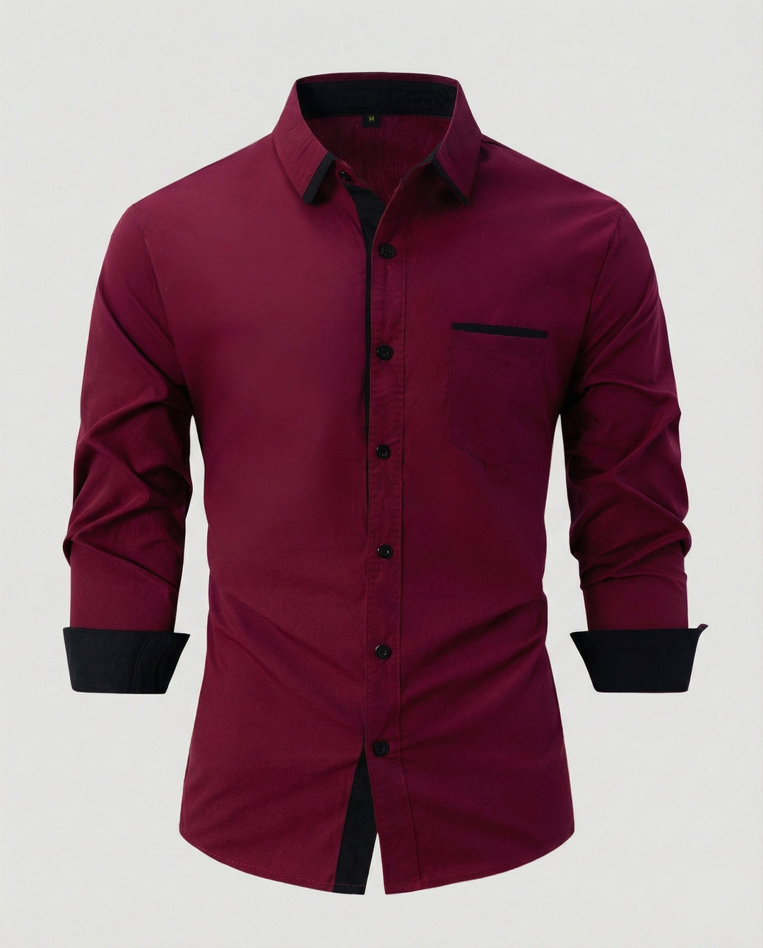 Long sleeve shirt men business with Kent collar