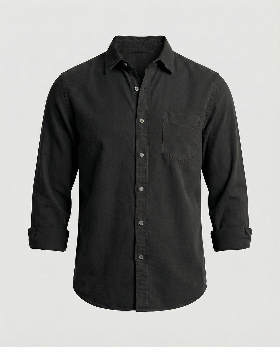 Long sleeve shirt men classic with chest pocket