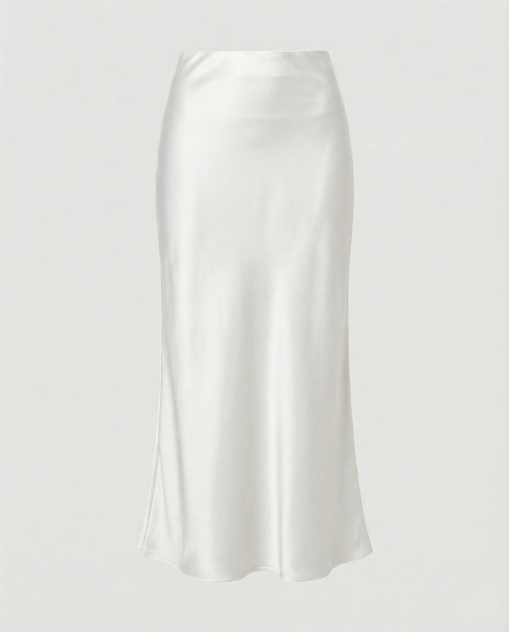Women's Maxi Skirt Satin High Waist