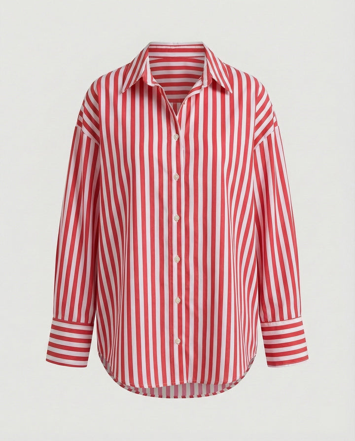 Women's Striped Blouse Loose