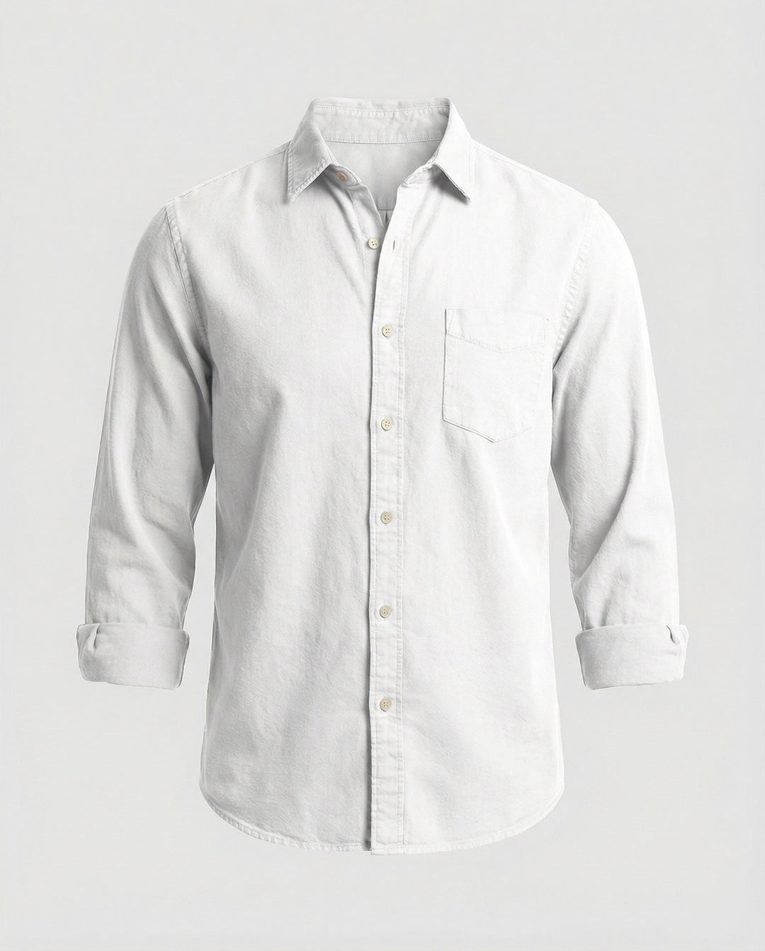 Long sleeve shirt men classic with chest pocket