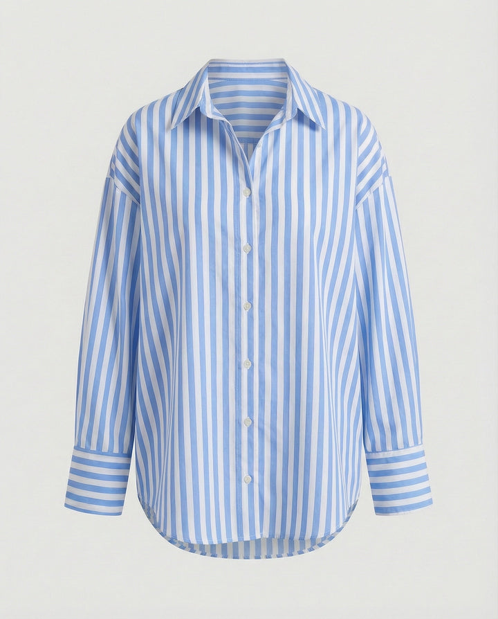 Women's Striped Blouse Loose