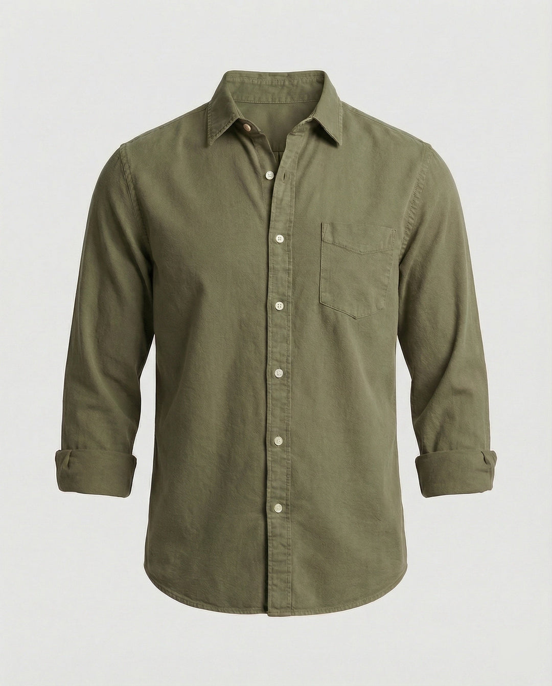 Long sleeve shirt men classic with chest pocket