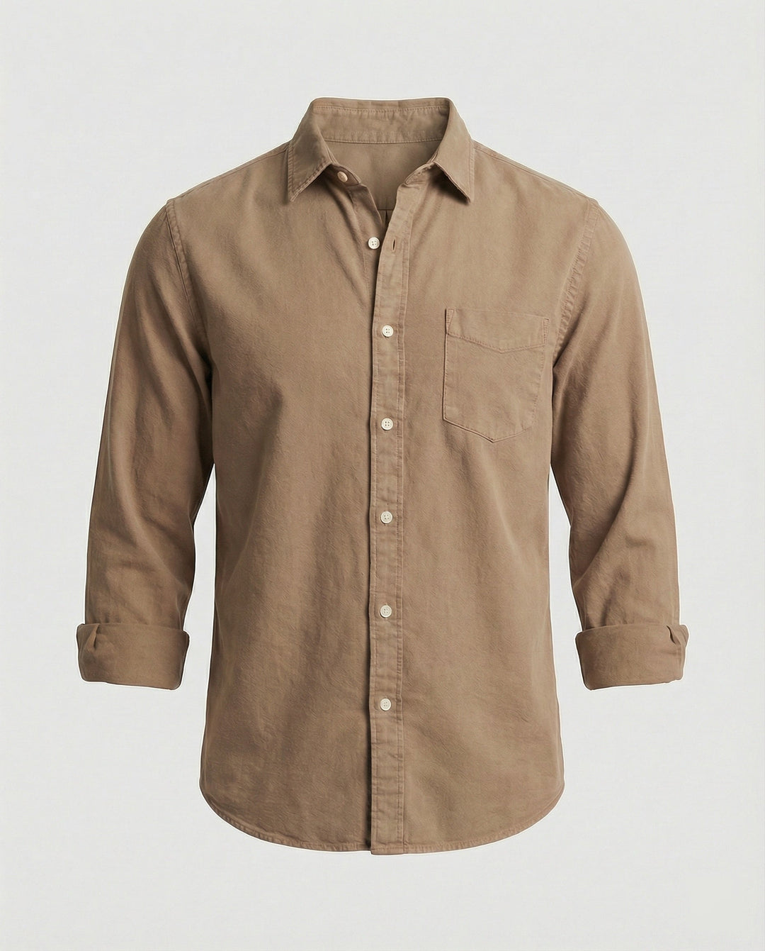 Long sleeve shirt men classic with chest pocket