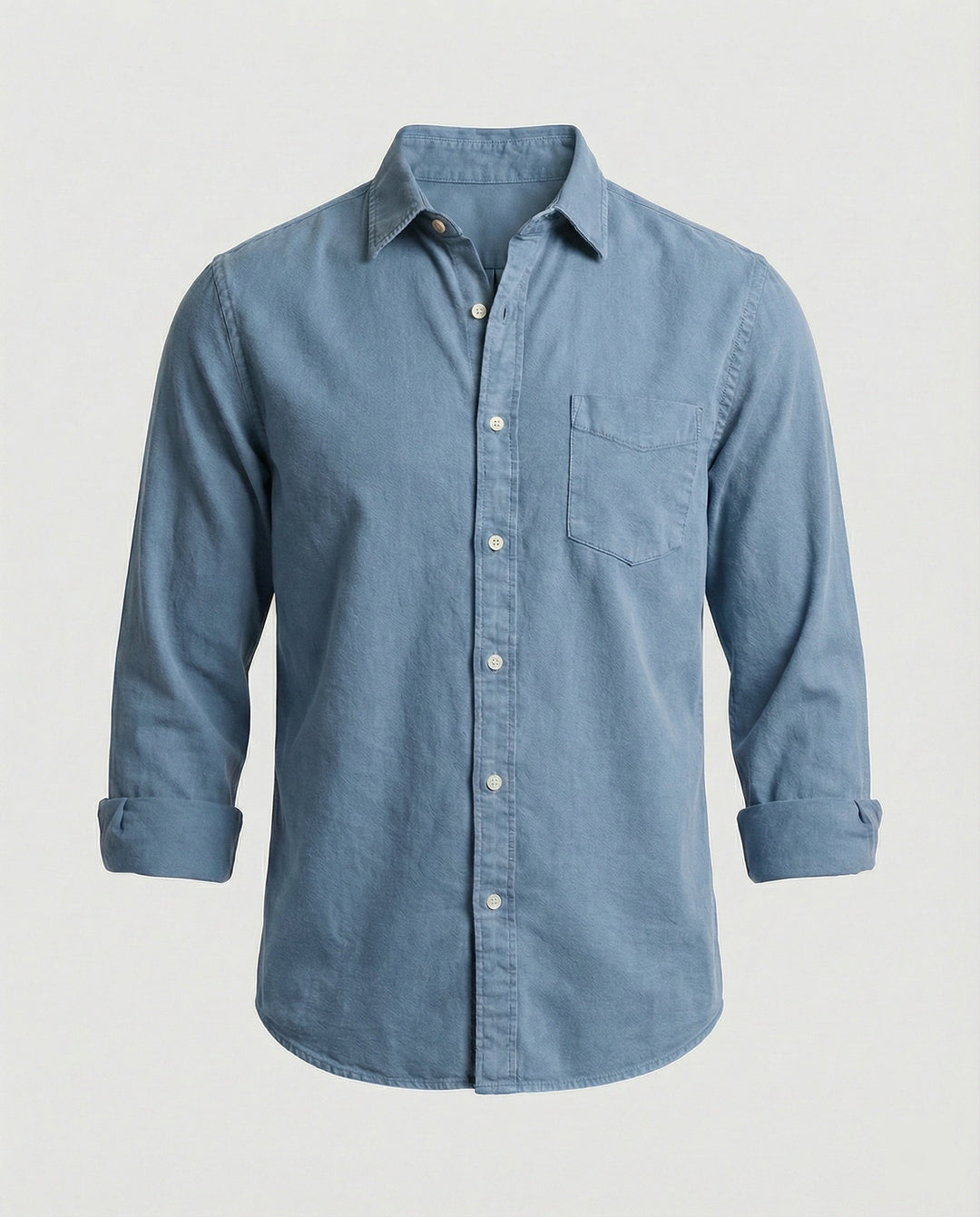 Long sleeve shirt men classic with chest pocket