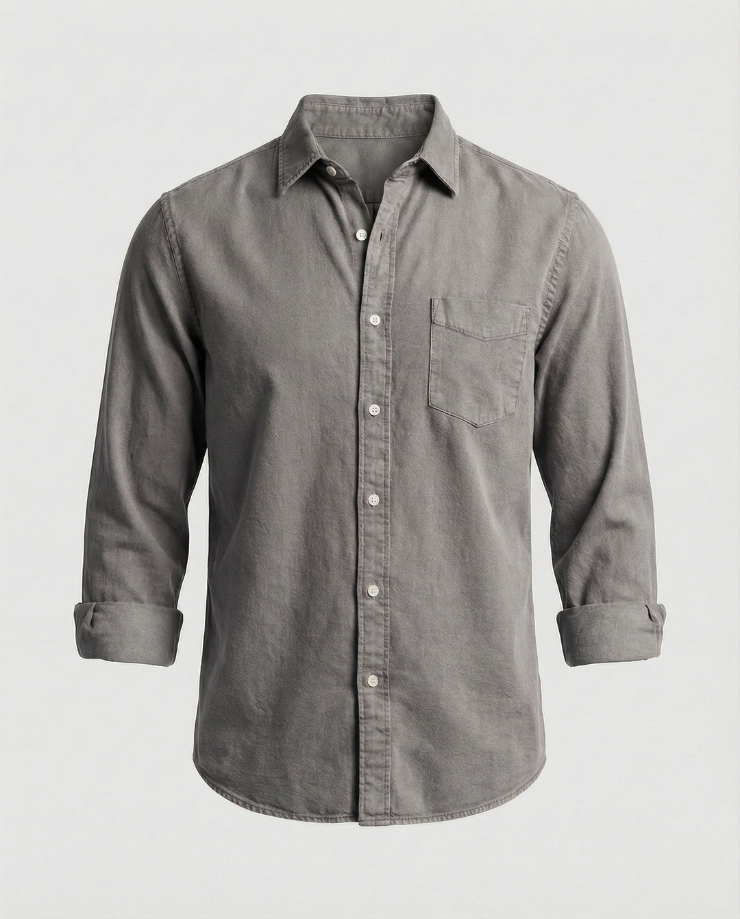 Long sleeve shirt men classic with chest pocket