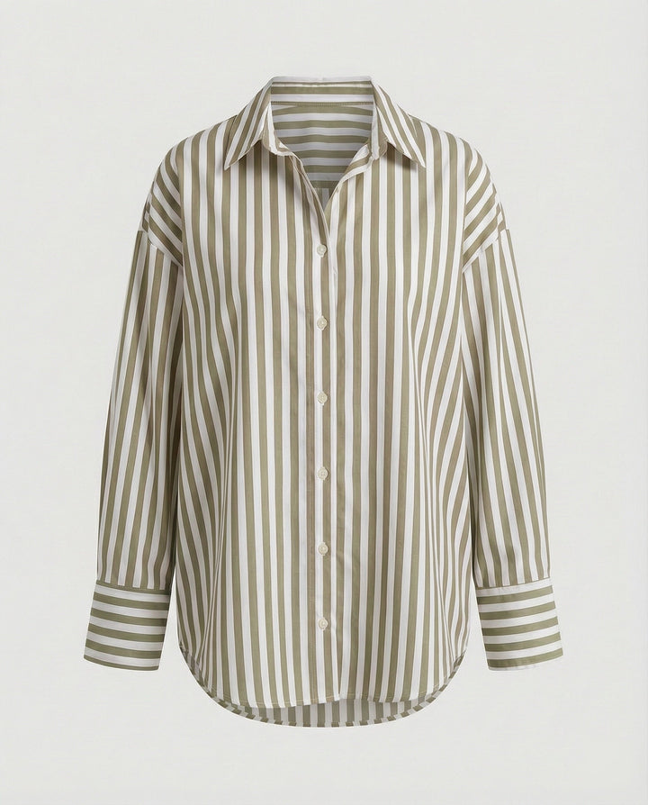 Women's Striped Blouse Loose