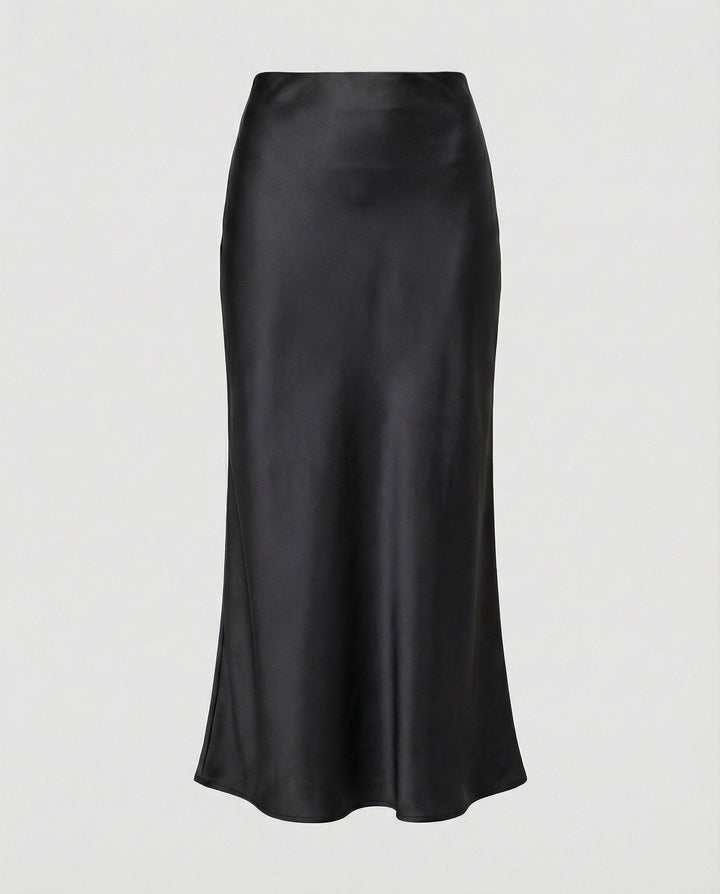 Women's Maxi Skirt Satin High Waist