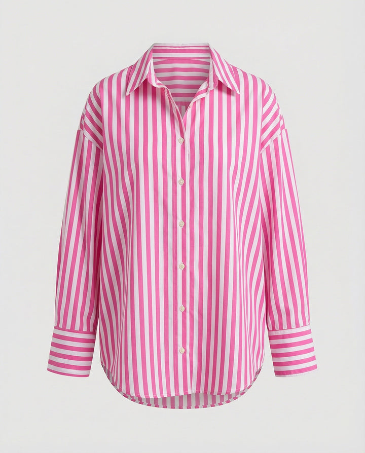 Women's Striped Blouse Loose