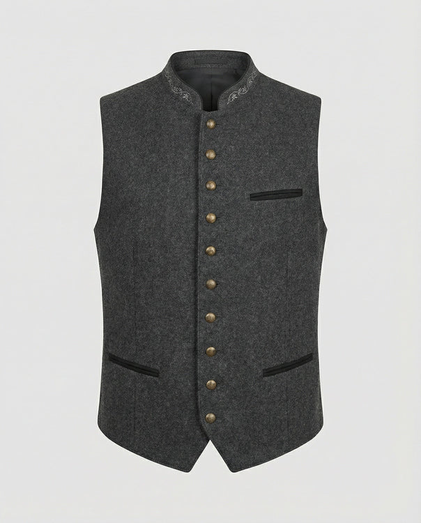 Mune Fashion - Elegant Men's Traditional Waistcoat Gray